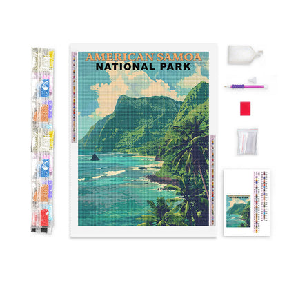 American Samoa National Park Diamond Painting (Vintage Edition)