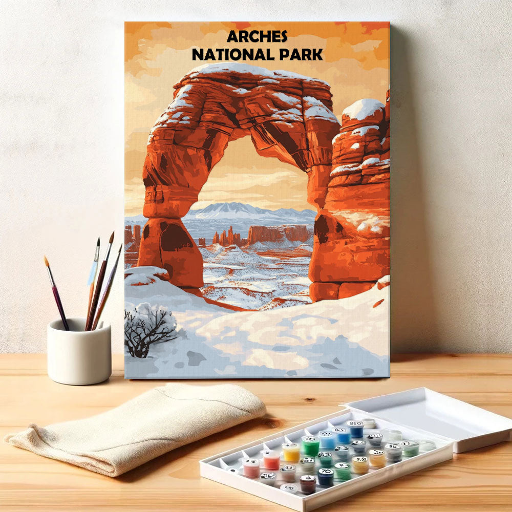 Arches National Park Winter | Paint by Numbers Kit