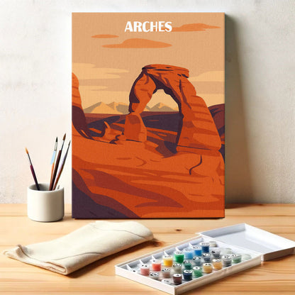 Arches National Park Beginner | Paint by Numbers Kit