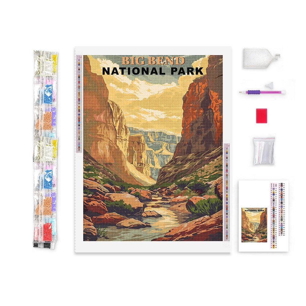 Big Bend National Park Diamond Painting (Vintage Edition)