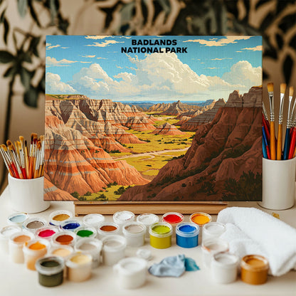 Badlands National Park - Landscape | Paint by Numbers Kit