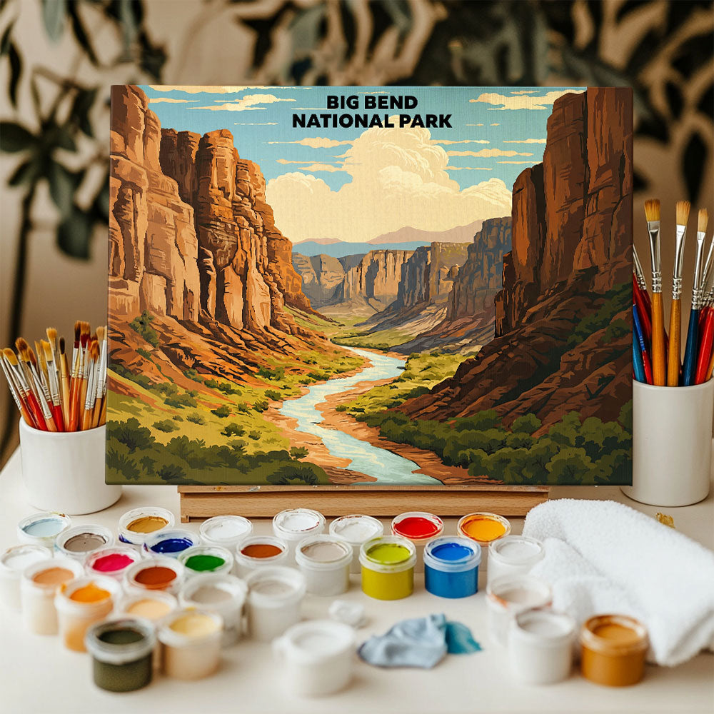 Big Bend National Park - Landscape | Paint by Numbers Kit