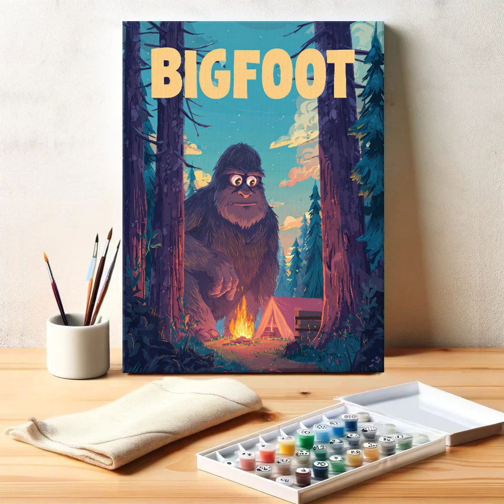 Bigfoot Camp - American Legends | Paint by Numbers Kit