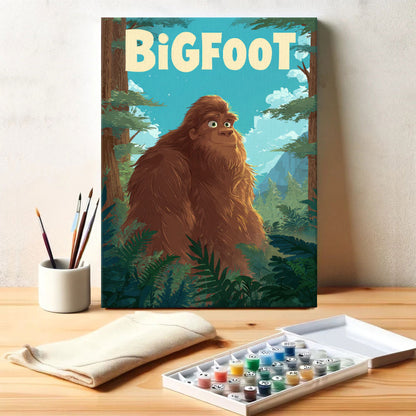 Bigfoot Glance - American Legends | Paint by Numbers Kit