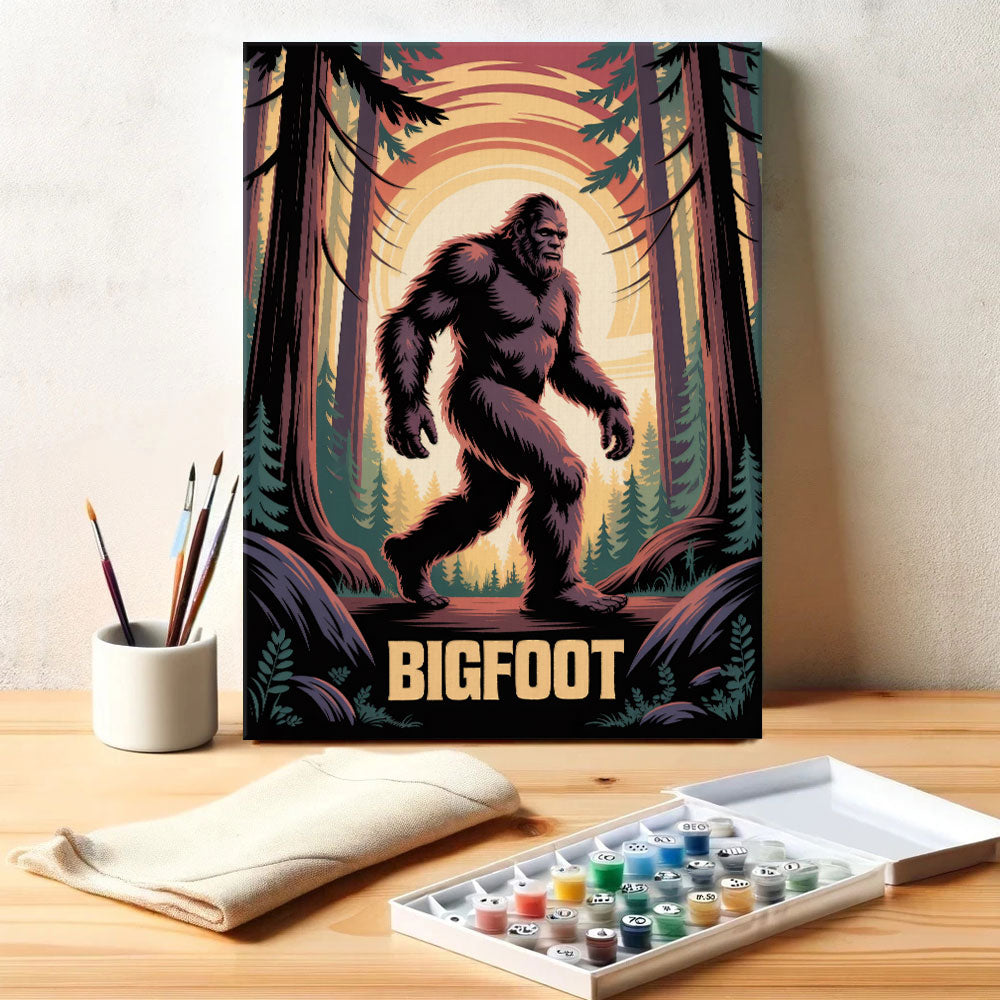 Bigfoot Stride - American Legends | Paint by Numbers Kit