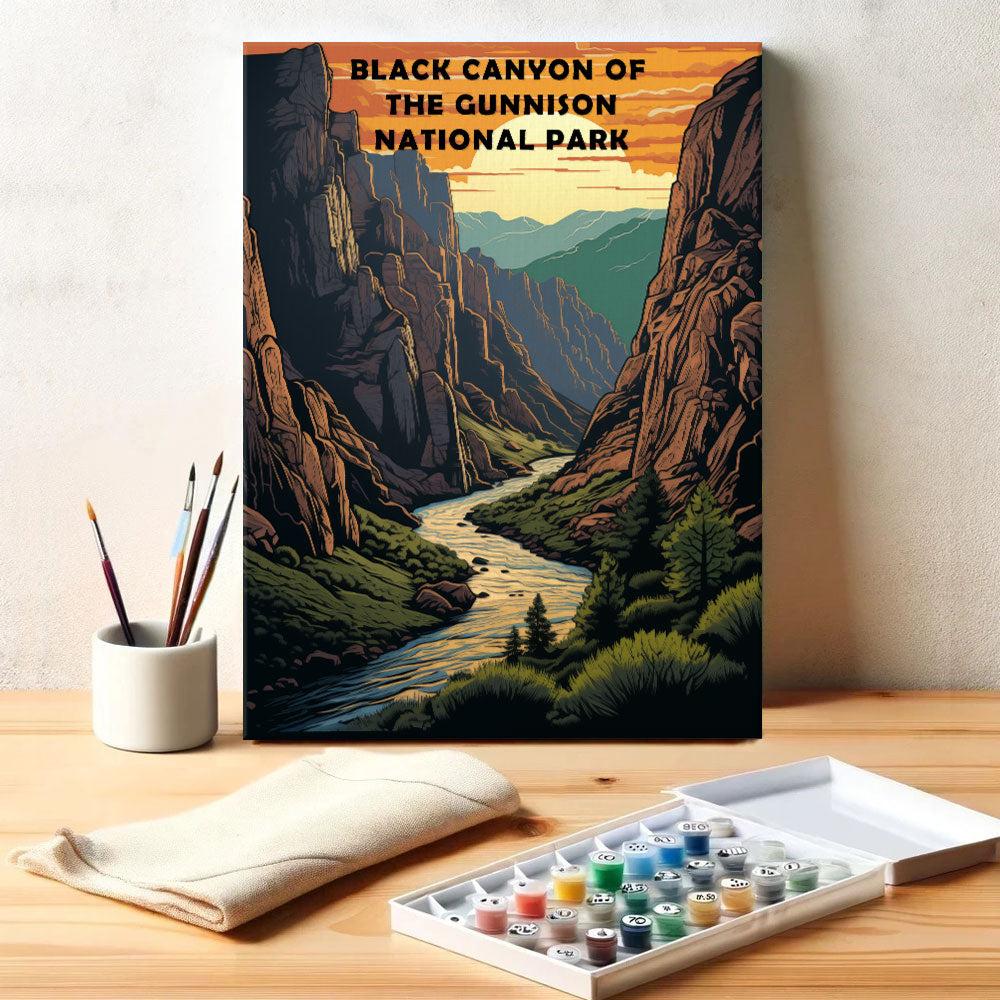 Black Canyon of The Gunnison National Park | Paint by Numbers Kit