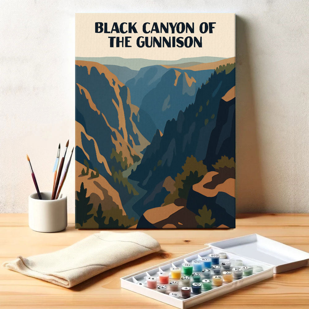 Black Canyon of the Gunnison National Park Beginner | Paint by Numbers Kit