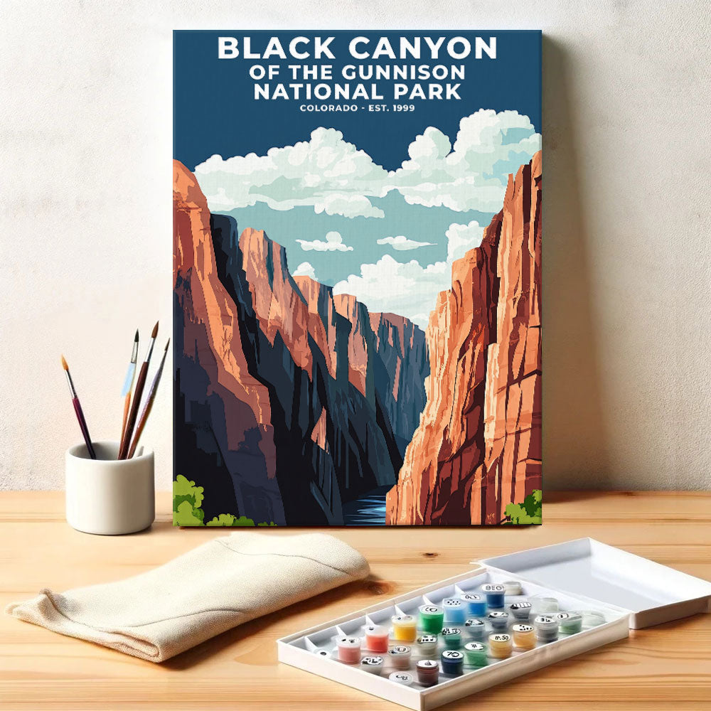 Black Canyon of The Gunnison National Park Heritage Edition | Paint by Numbers Kit