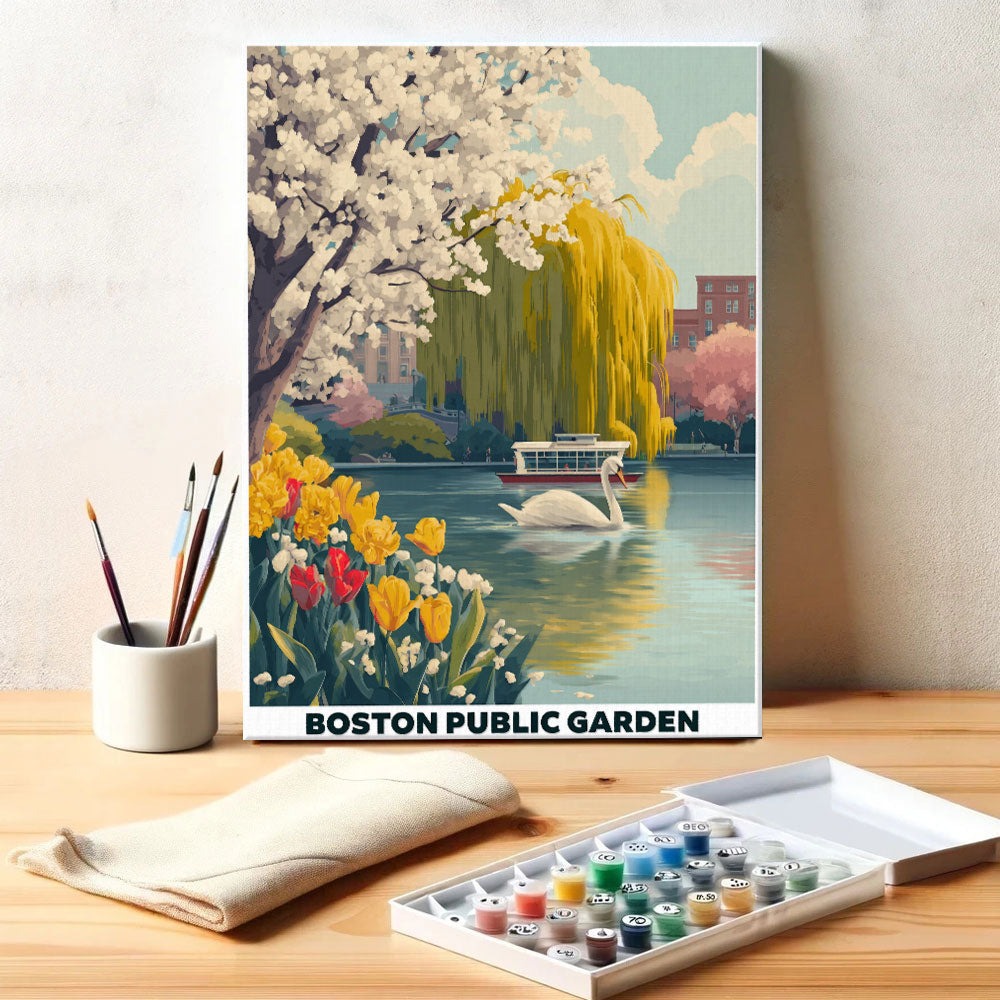 Boston Public Garden | Paint by Numbers Kit