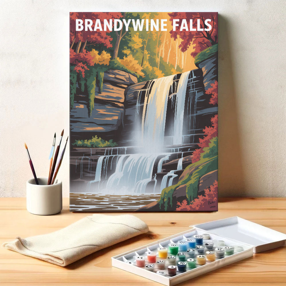 Brandywine Falls - U.S. Waterfalls | Paint by Numbers Kit