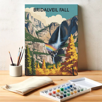 Bridalveil Fall - Yosemite National Park | Paint by Numbers Kit