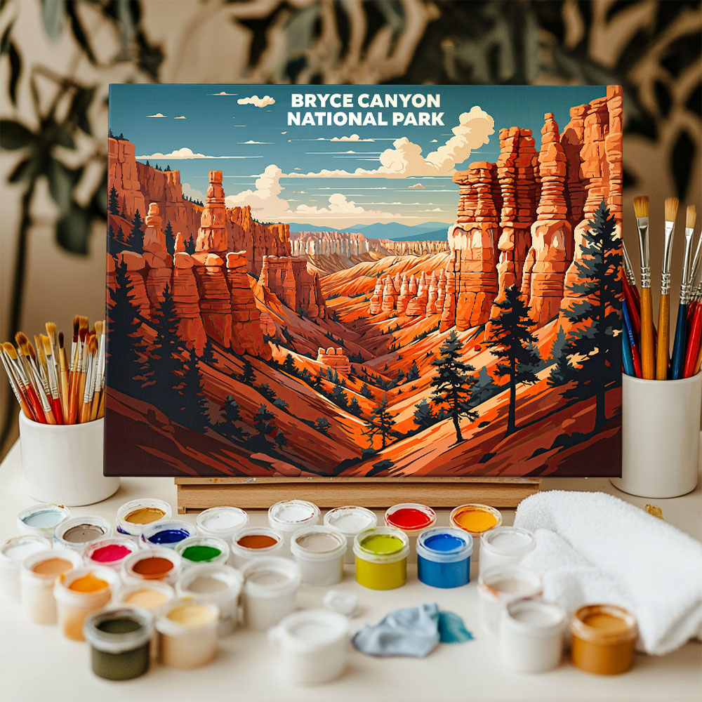 Bryce Canyon National Park - Landscape | Paint by Numbers Kit