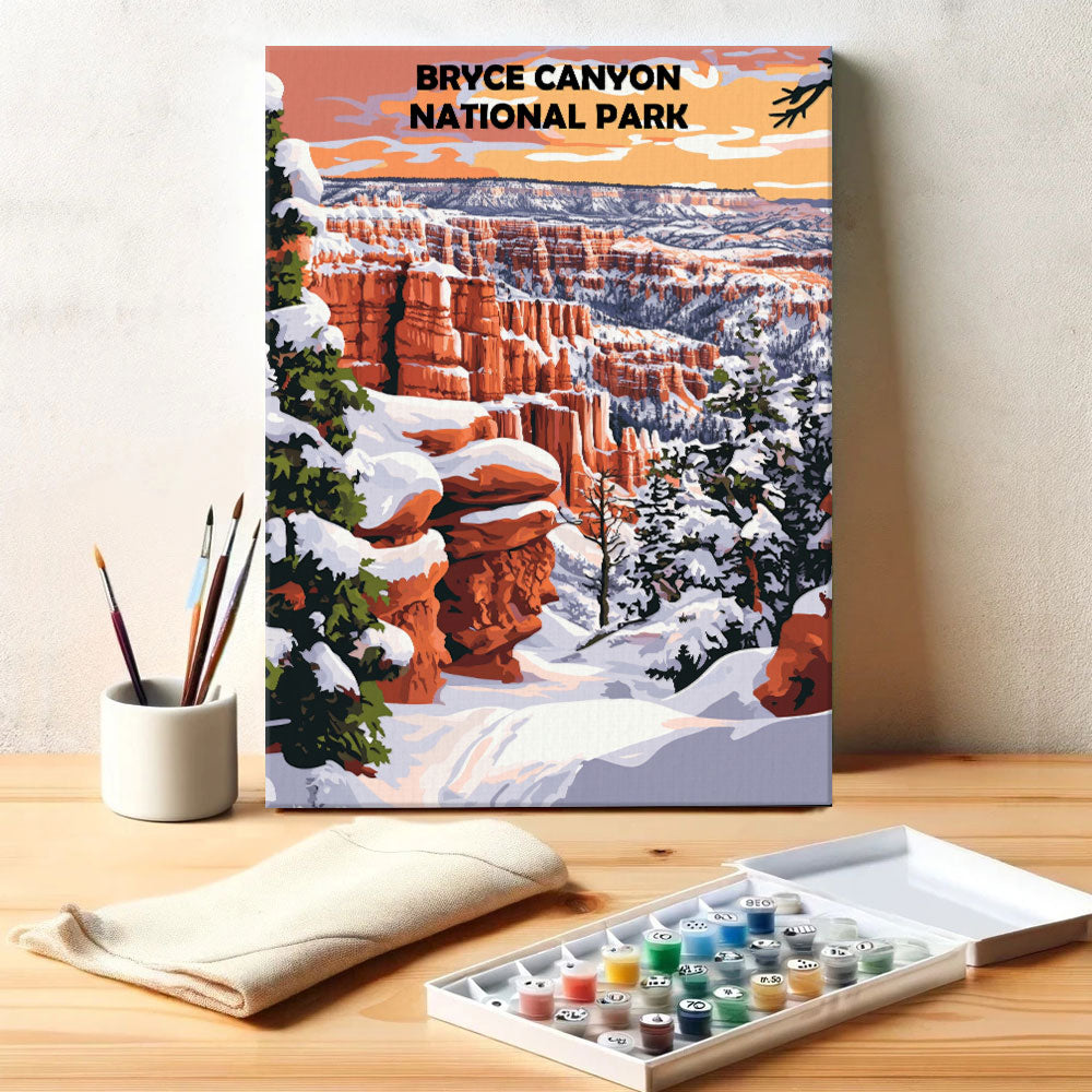 Bryce Canyon National Park Winter | Paint by Numbers Kit