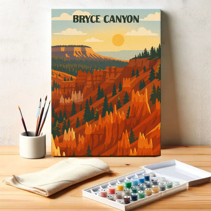 Bryce Canyon Nationalpark Anfänger | Malen nach Zahlen Set