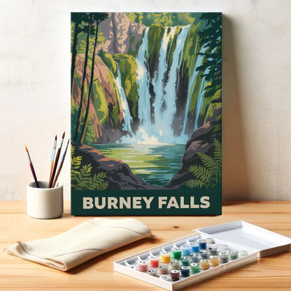 Burney Falls - U.S. Waterfalls | Paint by Numbers Kit