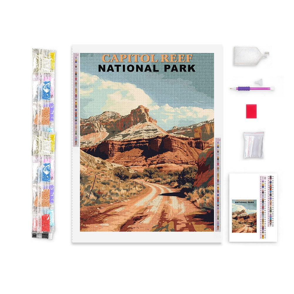 Capitol Reef National Park Diamond Painting (Vintage Edition)