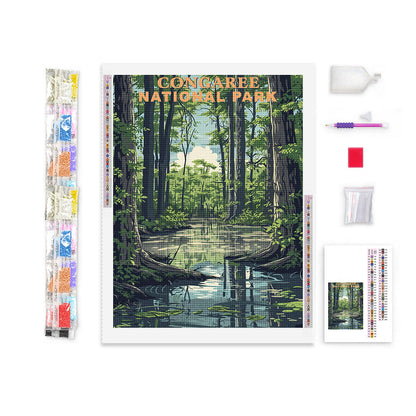 Congaree National Park Diamond Painting (Vintage Edition)