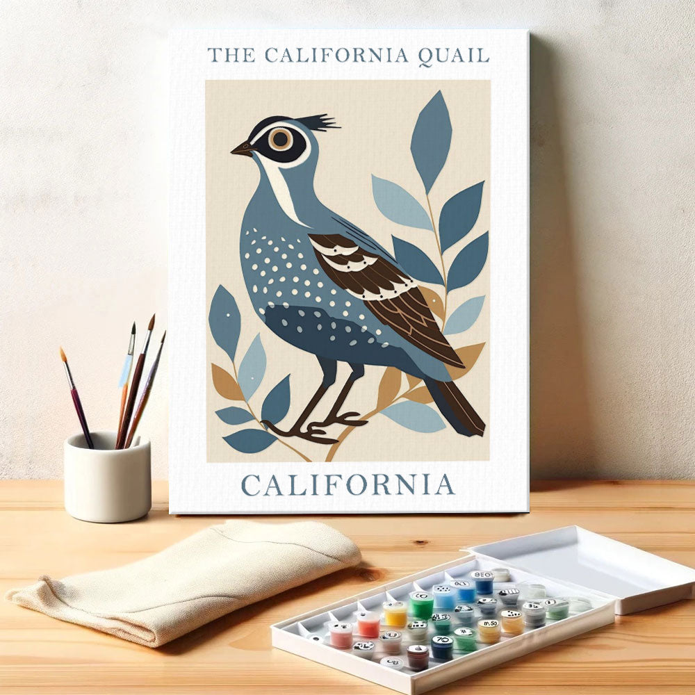 California State Bird California Quail | Paint by Numbers Kit