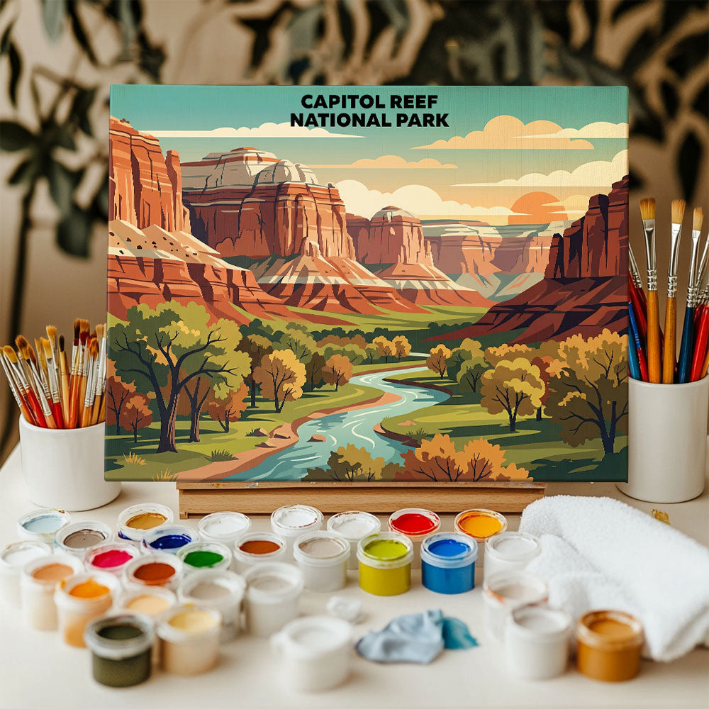 Capitol Reef National Park - Landscape | Paint by Numbers Kit