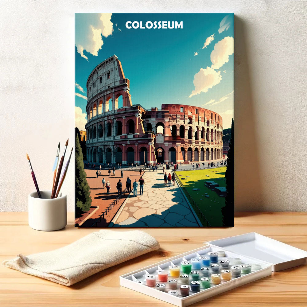 Kolosseum, Italien – Weltkulturerbe | Malen nach Zahlen Set