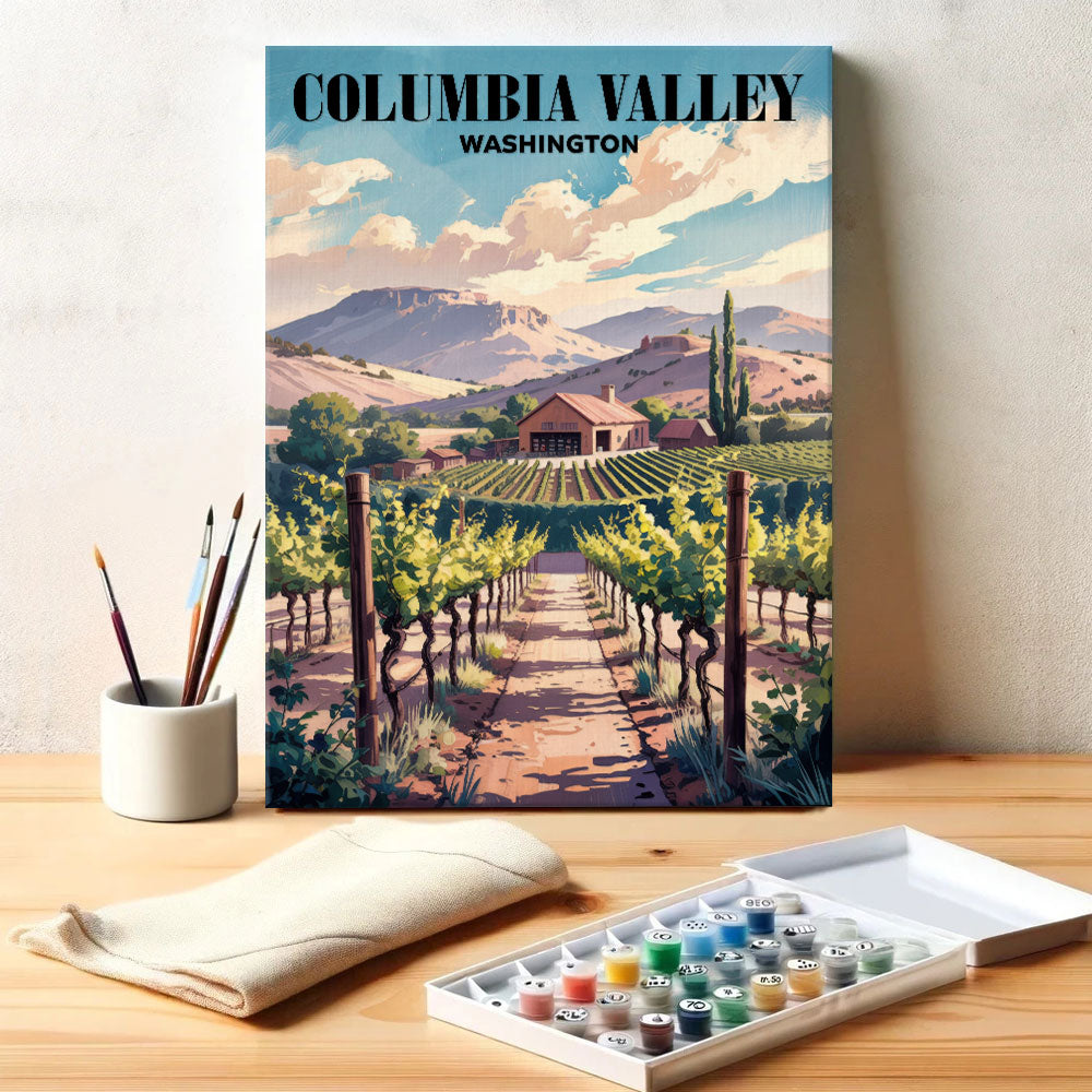 Columbia Valley Wineries, Washington | Paint by Numbers Kit