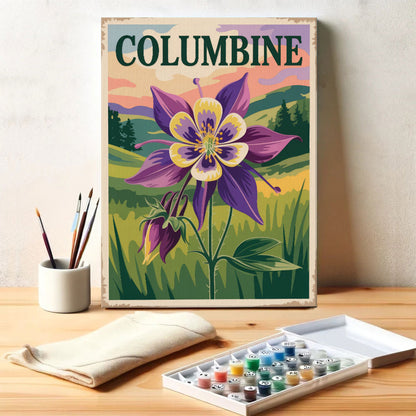 Columbine - US Wildflowers | Paint by Numbers Kit