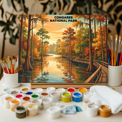 Congaree National Park - Landscape | Paint by Numbers Kit