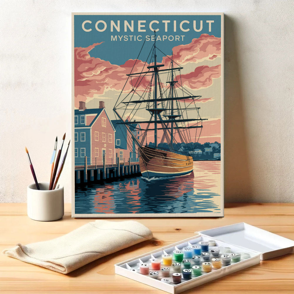 Connecticut - Mystic Seaport | Paint by Numbers Kit