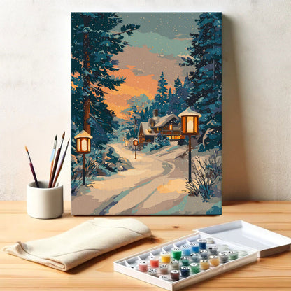 Cozy Cabin | Paint by Numbers Kit