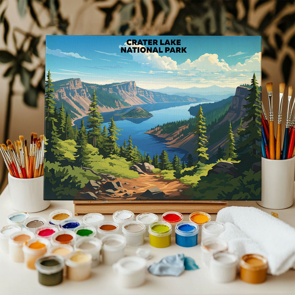 Crater Lake National Park - Landscape | Paint by Numbers Kit