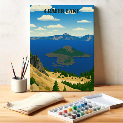 Crater Lake National Park Beginner | Paint by Numbers Kit