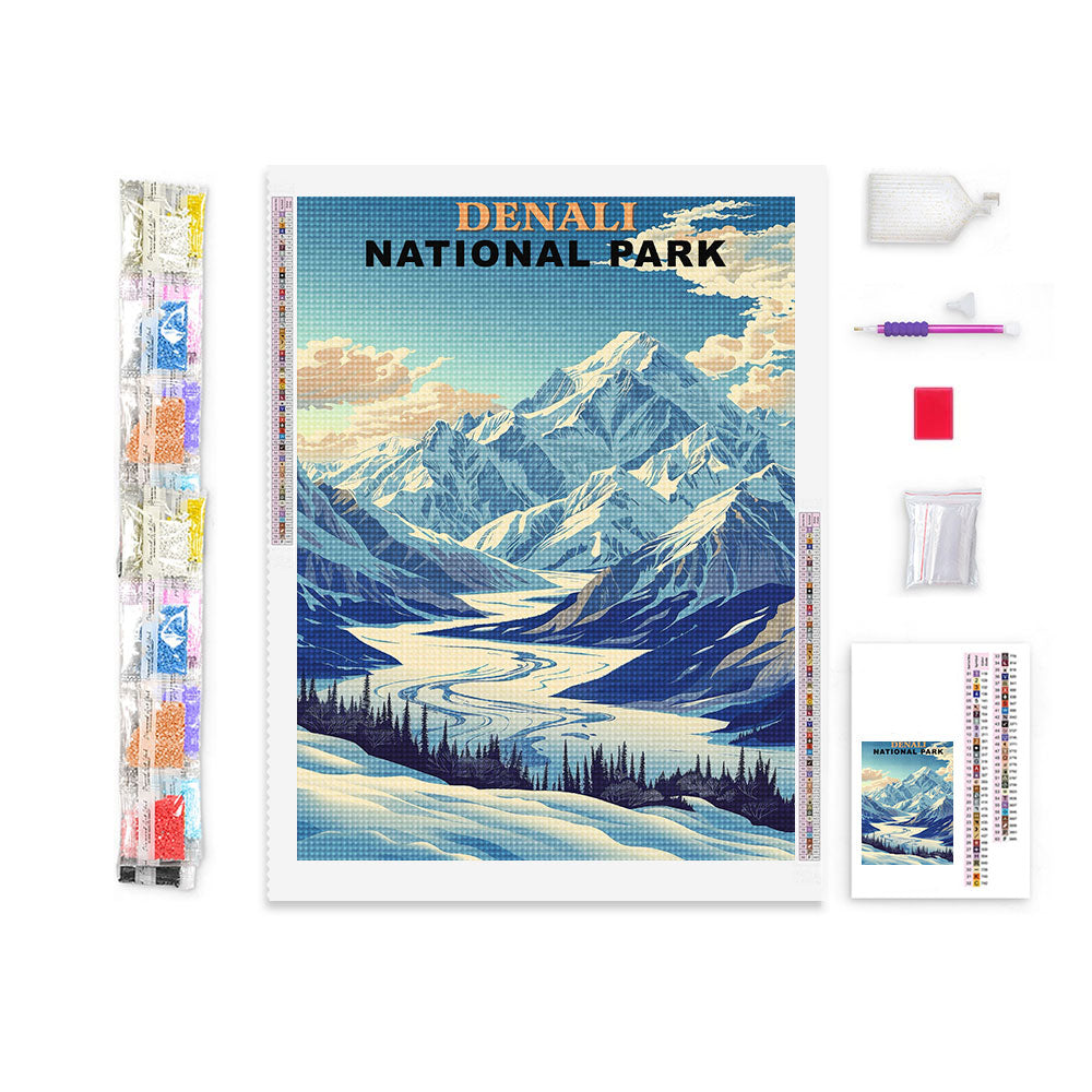 Denali National Park Diamond Painting (Vintage Edition)