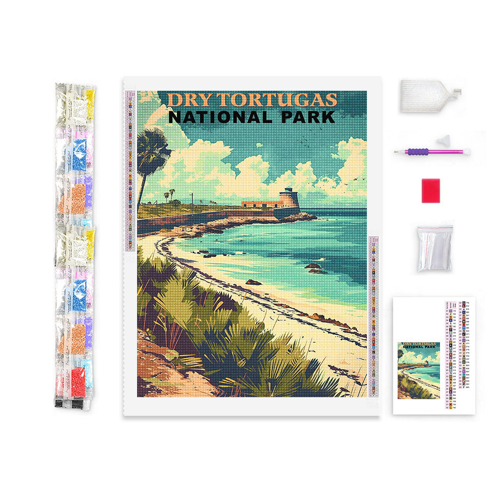 Dry Tortugas National Park Diamond Painting (Vintage Edition)