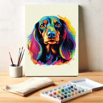 Dachshund - Colorful Dog | Paint by Numbers Kit