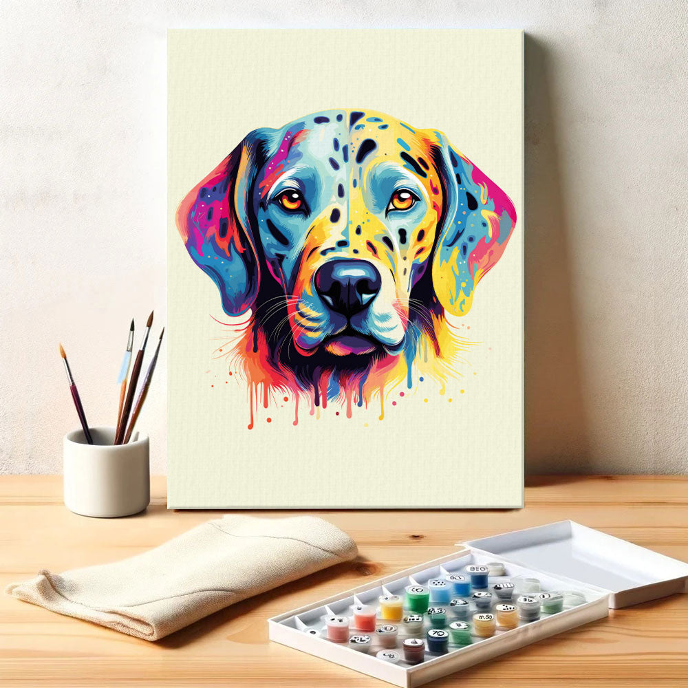 Dalmatian - Colorful Dog | Paint by Numbers Kit