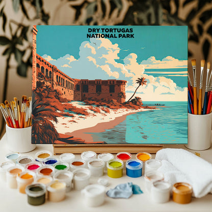 Dry Tortugas National Park - Landscape | Paint by Numbers Kit