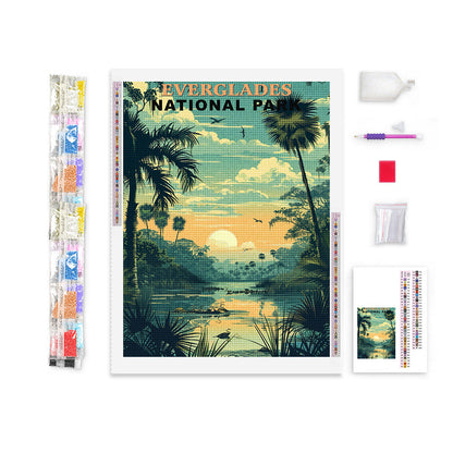 Everglades National Park Diamond Painting (Vintage Edition)