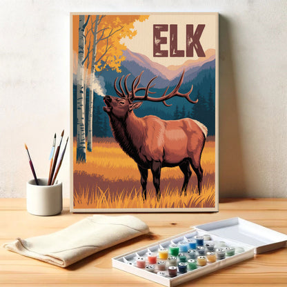 Elk - National Park Wildlife | Paint by Numbers Kit