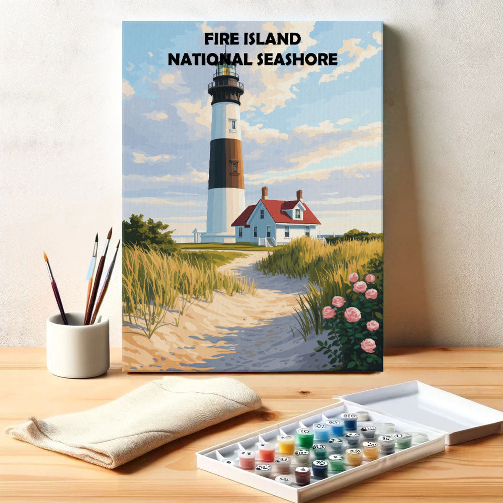 Fire Island National Seashore | Malen nach Zahlen Set