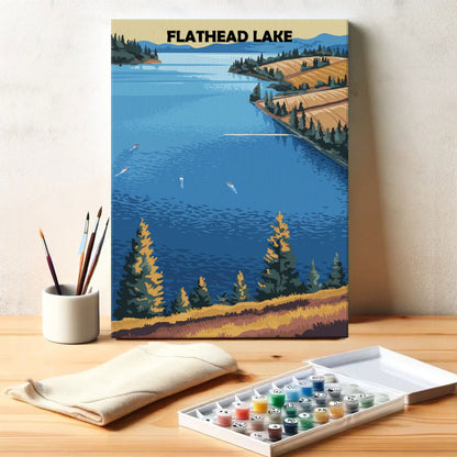 Flathead Lake | Paint by Numbers Kit