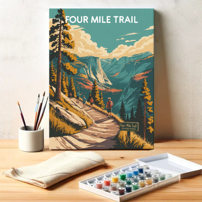 Four Mile Trail - Yosemite National Park | Paint by Numbers Kit