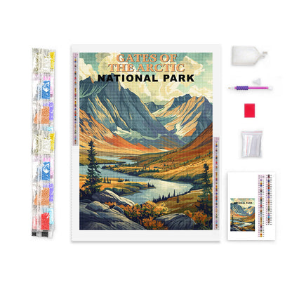 Gates of The Arctic National Park Diamond Painting (Vintage Edition)