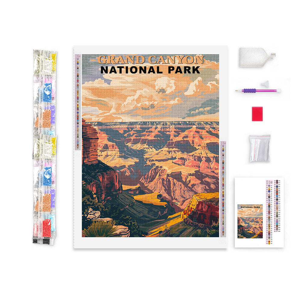 Grand Canyon National Park Diamond Painting (Vintage Edition)