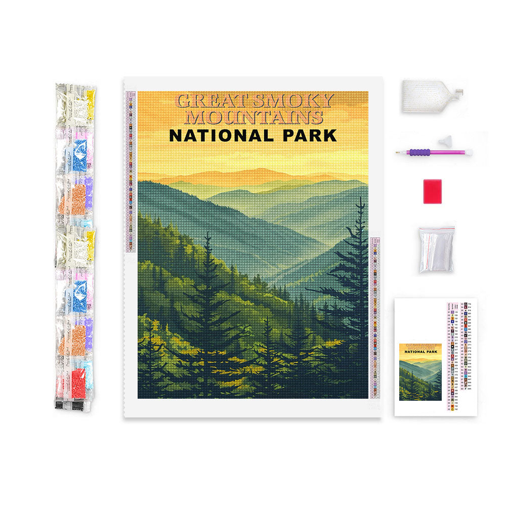 Great Smoky Mountains National Park Diamond Painting (Vintage Edition)