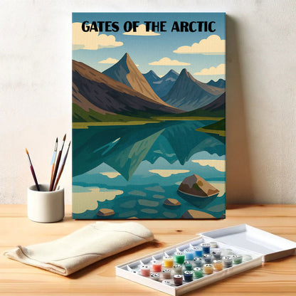 Gates of the Arctic National Park Anfänger | Malen nach Zahlen Set