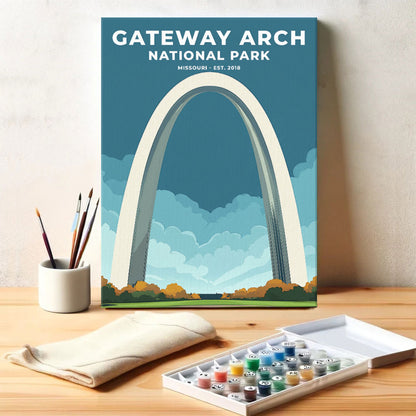 Gateway Arch National Park Heritage Edition | Paint by Numbers Kit