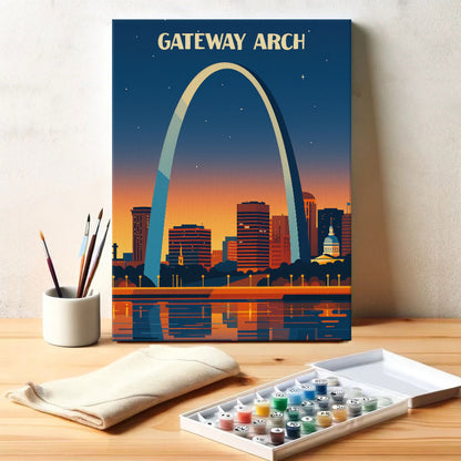 Gateway Arch National Park Beginner | Paint by Numbers Kit