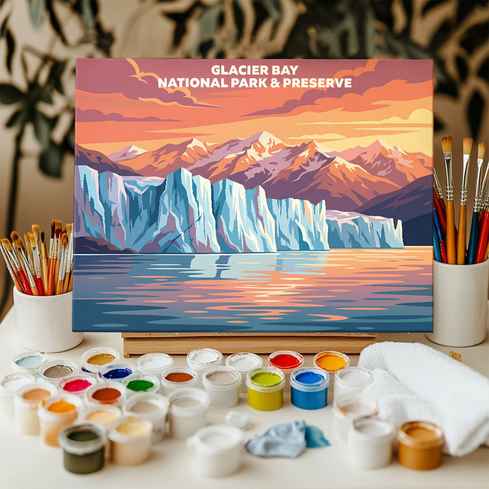 Glacier Bay National Park - Landscape | Paint by Numbers Kit