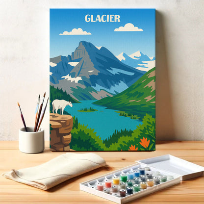 Glacier National Park Beginner | Paint by Numbers Kit