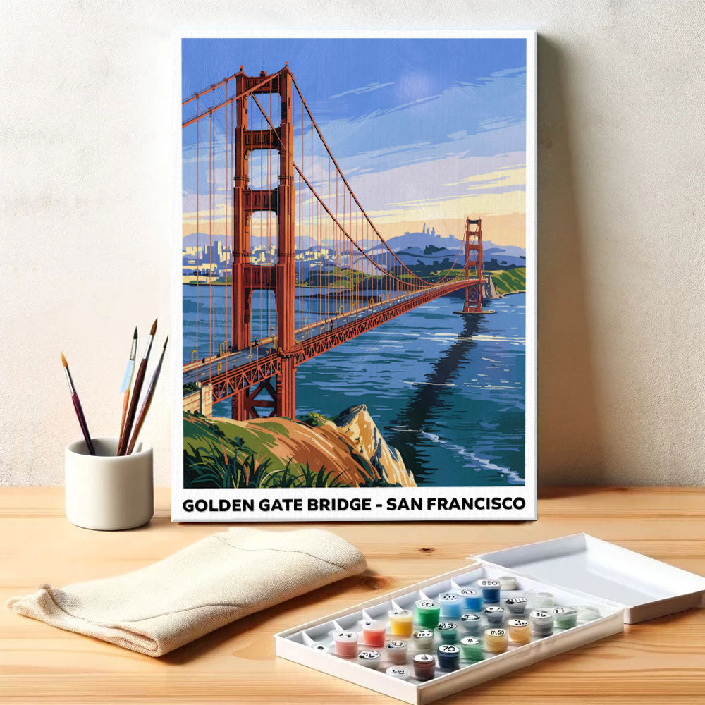 Golden Gate Bridge, San Francisco | US Landmark | Paint by Numbers Kit